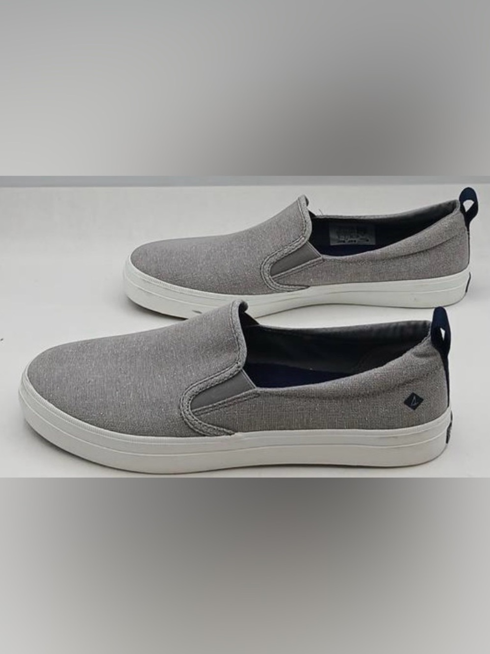 NWOT, Sperry Crest Twin Gore Slip-On Sneaker Gray Slip-On Sneakers US 8.5
